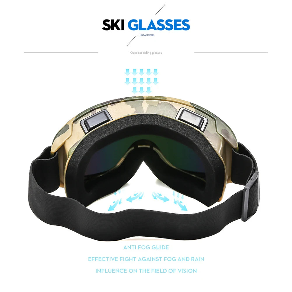 Frame Ski Goggles With Anti Glare Lenses For Snowboarding Outdoor