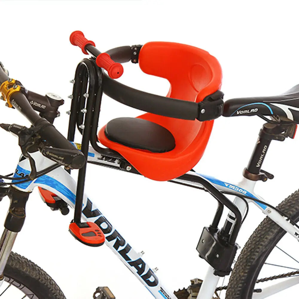 Front Mounted Mountain Bike Child Seat Cushioned Safety for Kids