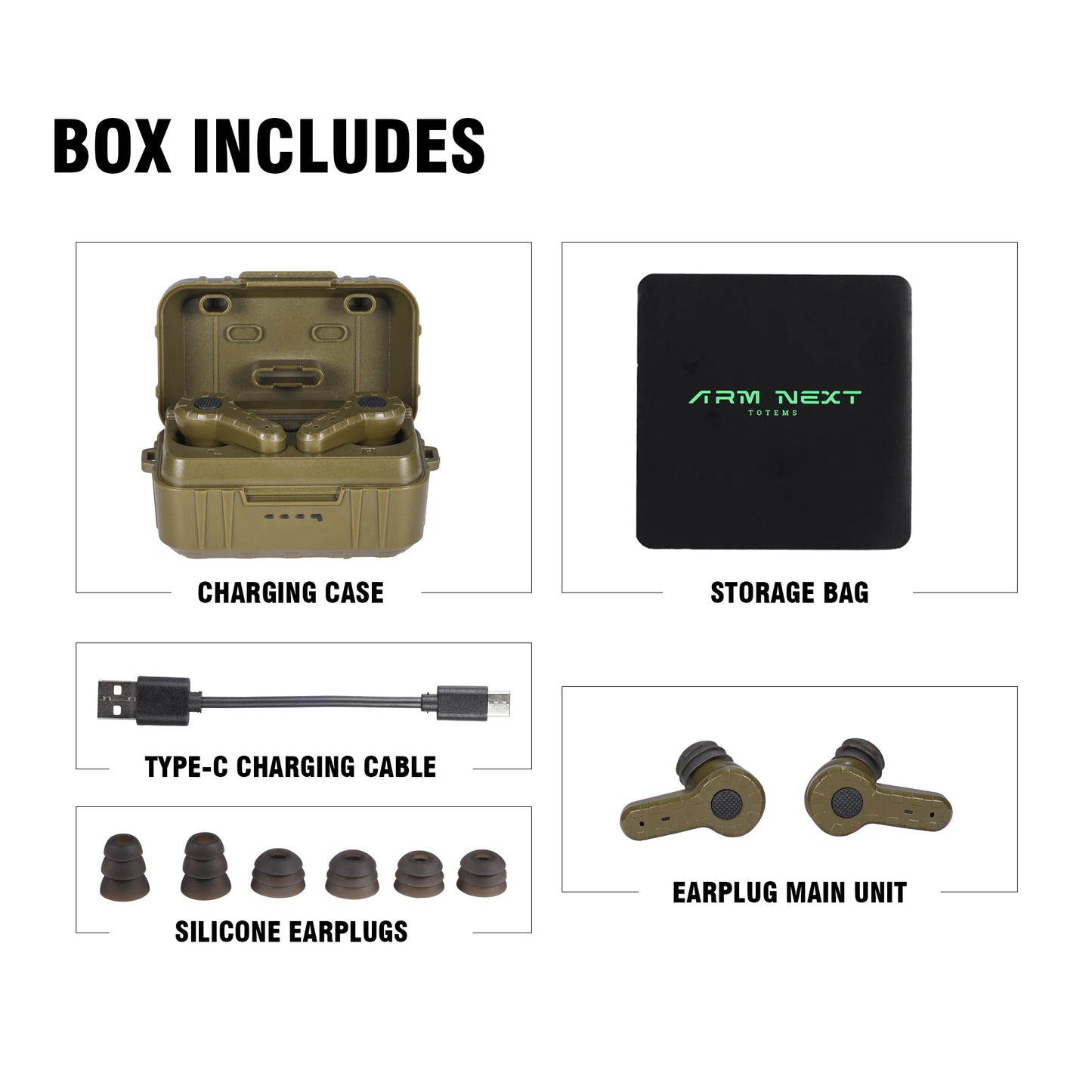 ARM NEXT Tactical Headset Noise Cancelling Hearing Protection NRR27dB ShootingAndHunting