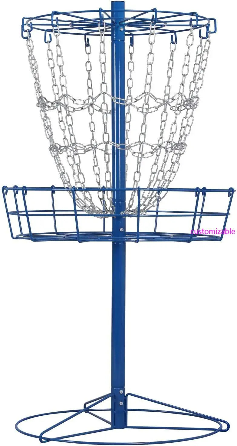 Disc Golf Basket Portable Practice Set With Double Chains