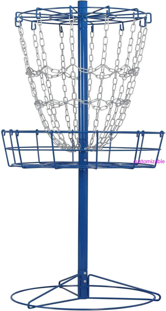 Disc Golf Basket Portable Practice Set With Double Chains
