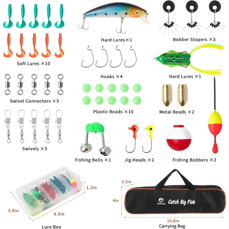 Hign-concerned Portable Telescopic Fishing Rod-and-Reel Combo-KitPro for Beginners