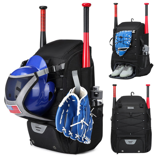 Youth Baseball Equipment Backpack With Shoe Compartment