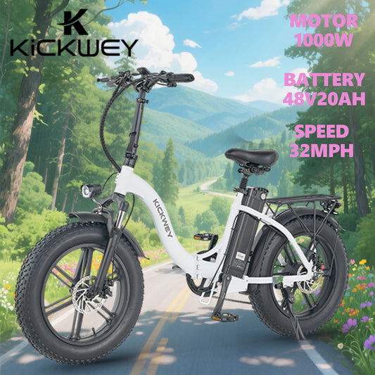 Kickwey L20 Folding Electric Bike 1000W 48V Removable Battery