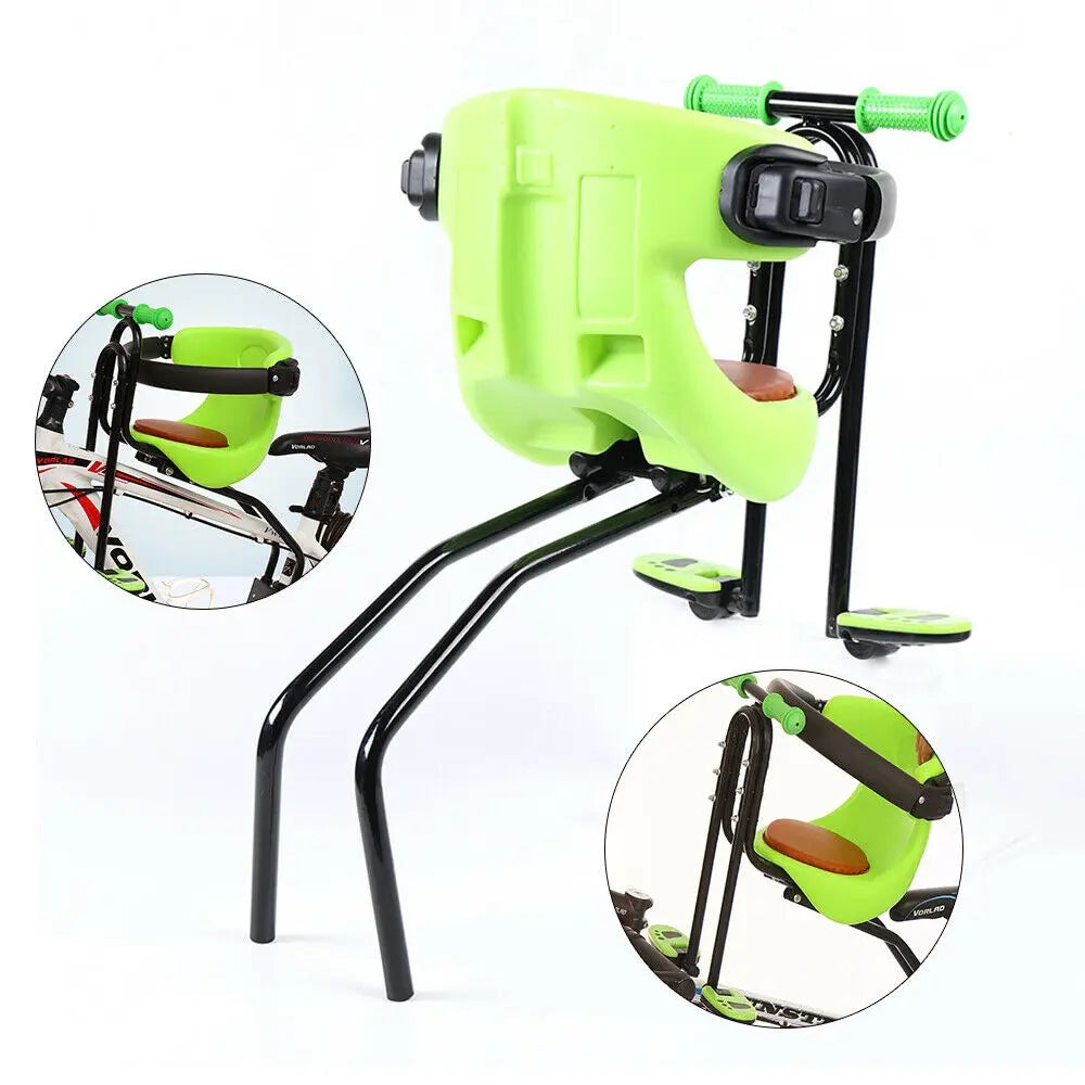 Front Mounted Mountain Bike Child Seat Cushioned Safety for Kids