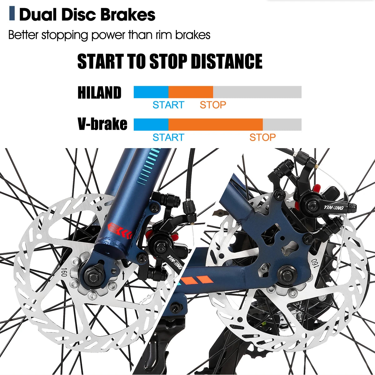 Hiland Kids Fat Tire Mountain Bike 7 Speed Disc Brakes