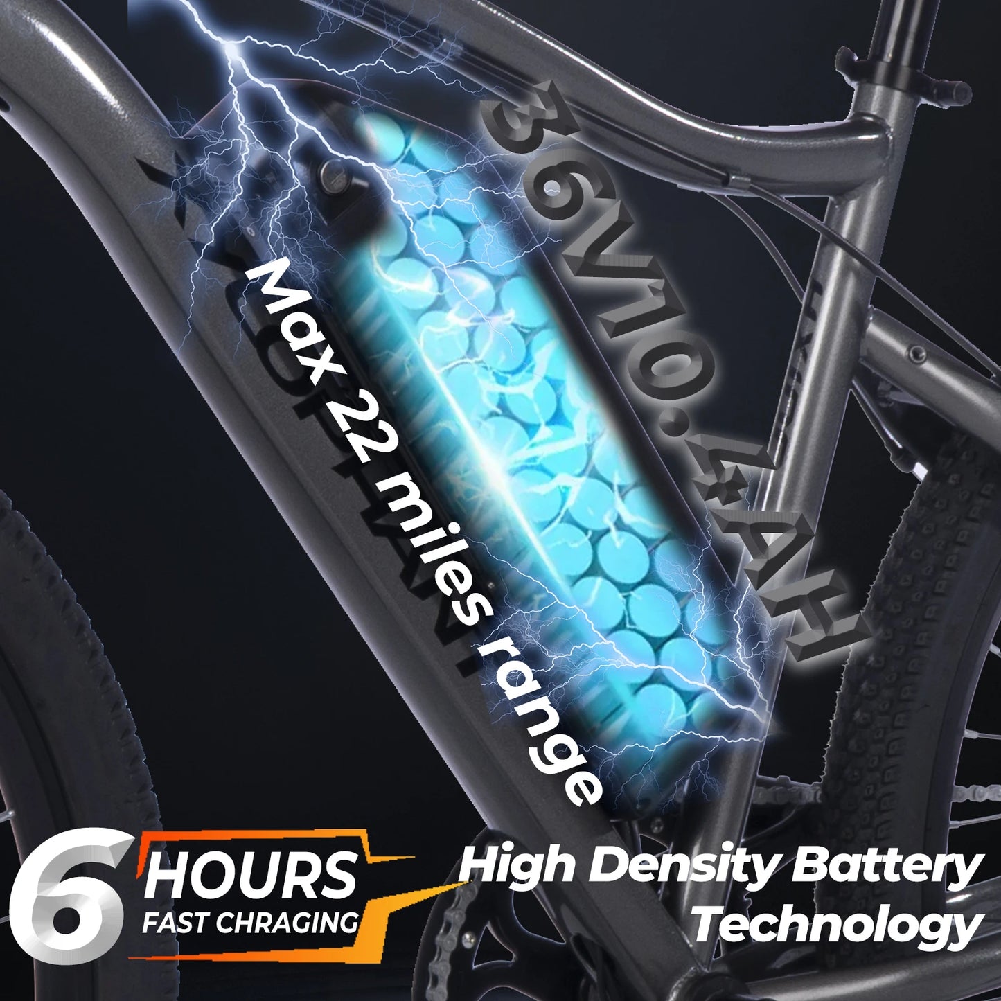 Electric Mountain Bike 500W Brushless Motor 23MPH All Terrain