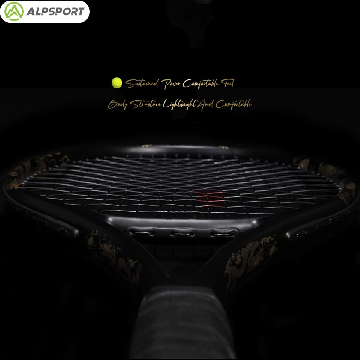 ALPSPORT JL Carbon Fiber Tennis Racket For Teens And Students