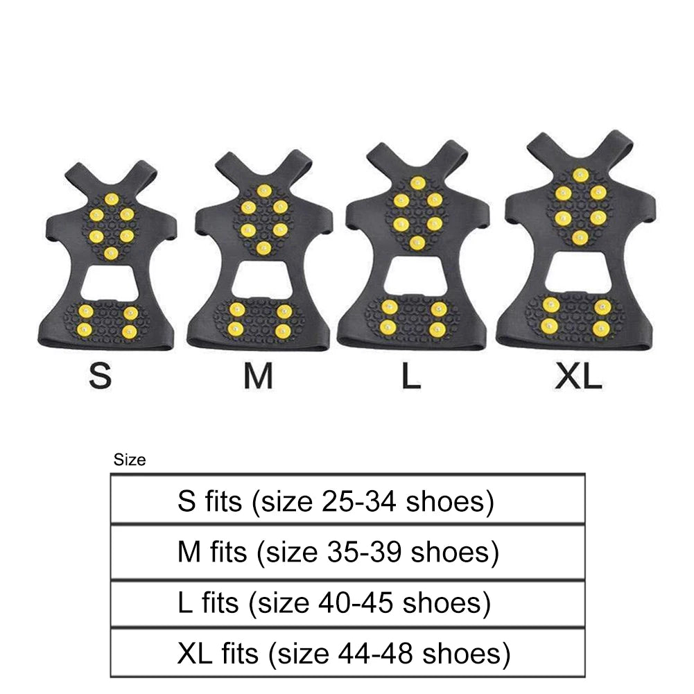 VKTECH Snow Ice Claw Grips Anti Slip Crampon Cleats