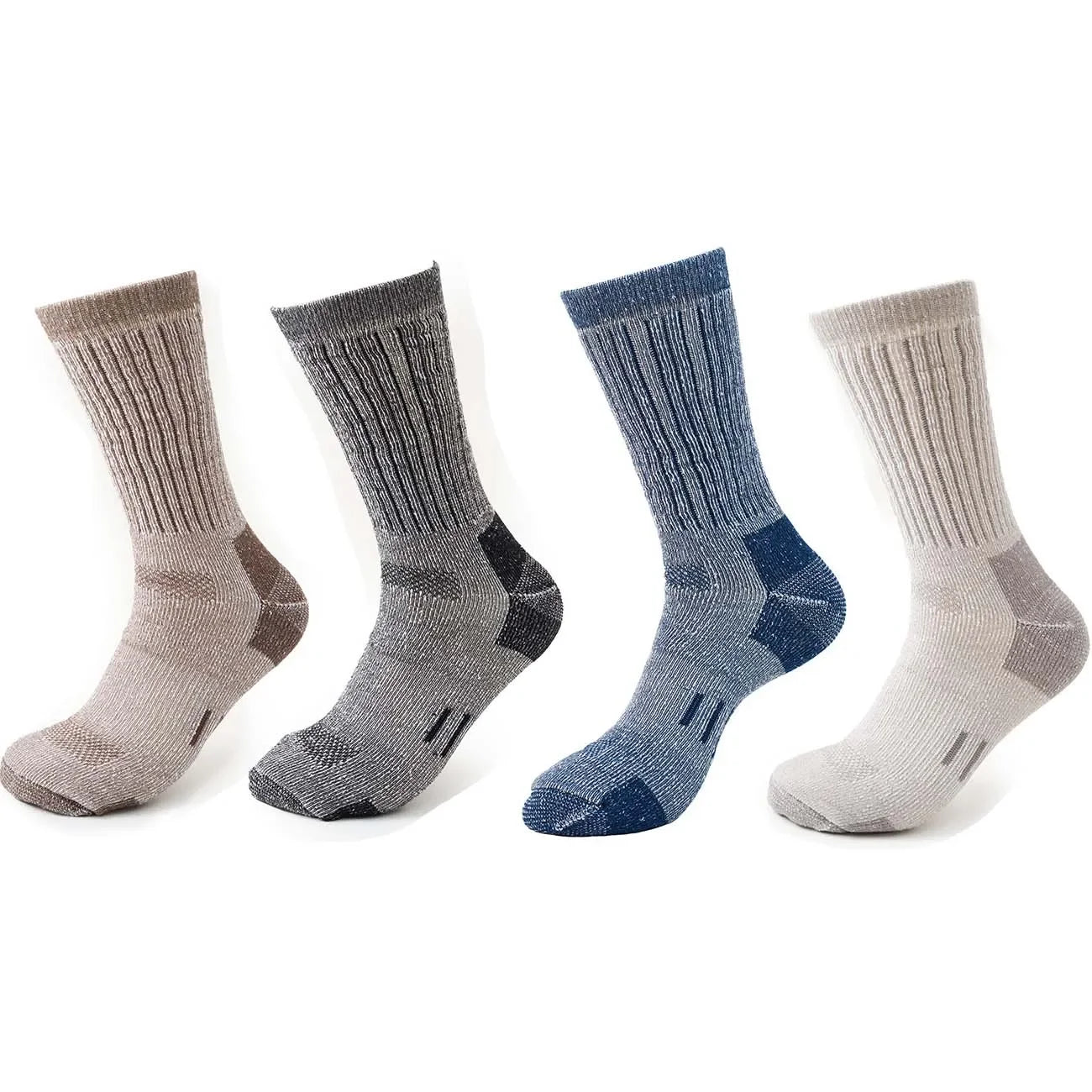 Men Merino Wool Hiking Socks Crew Thermal Boot Socks