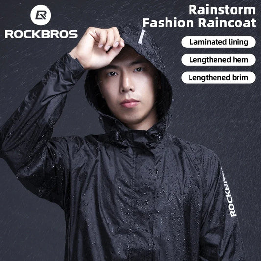 Rockbros Cycling Raincoat Hooded Waterproof Reflective Jacket