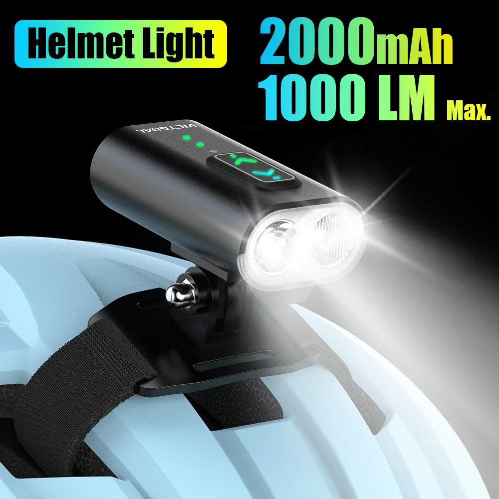 Victgoal 1000 Lumen Bike Light Helmet And Handlebar Headlight Waterproof
