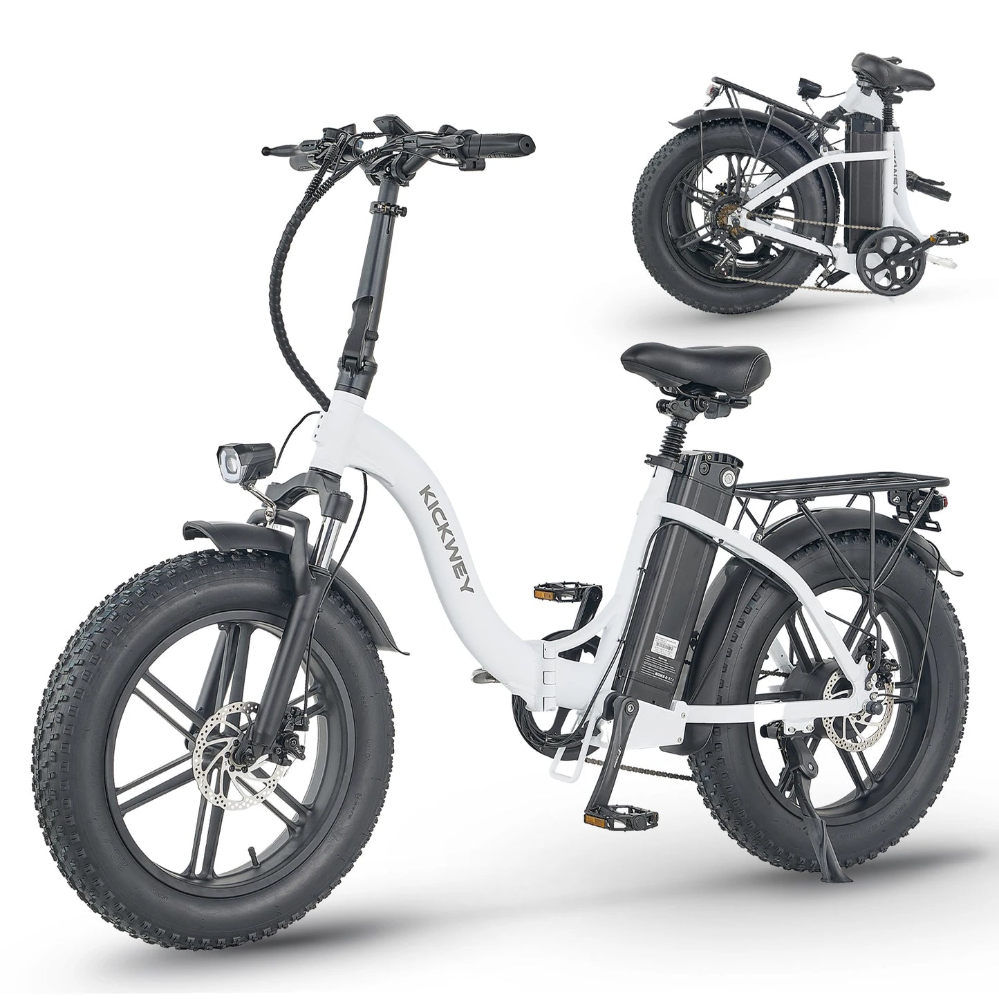 Kickwey L20 Folding Electric Bike 1000W 48V Removable Battery