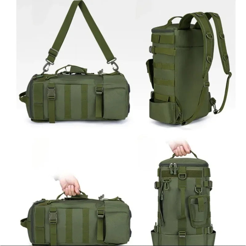 Multifunctional Fishing Backpack for Men with Large Capacity Rod Storage
