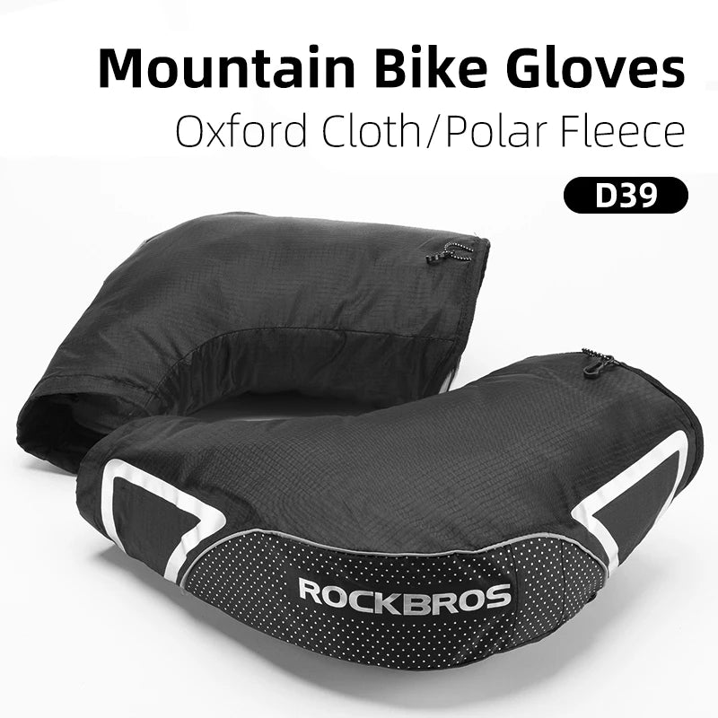 RockBros Winter Cycling Bar Gloves Windproof Keep Warm Mitts
