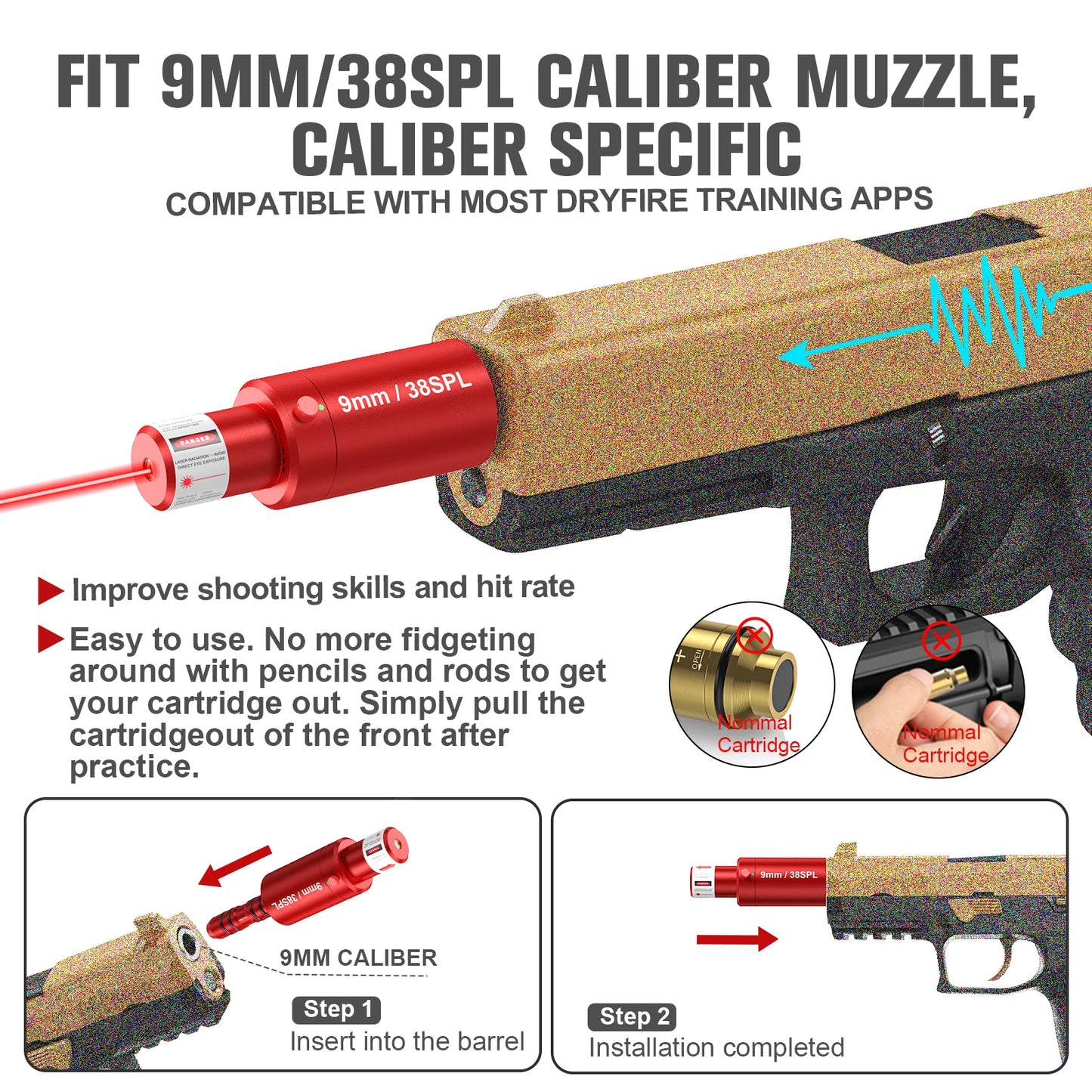High Concerned Pistol And Rifle Dry Fire Laser Training Tool