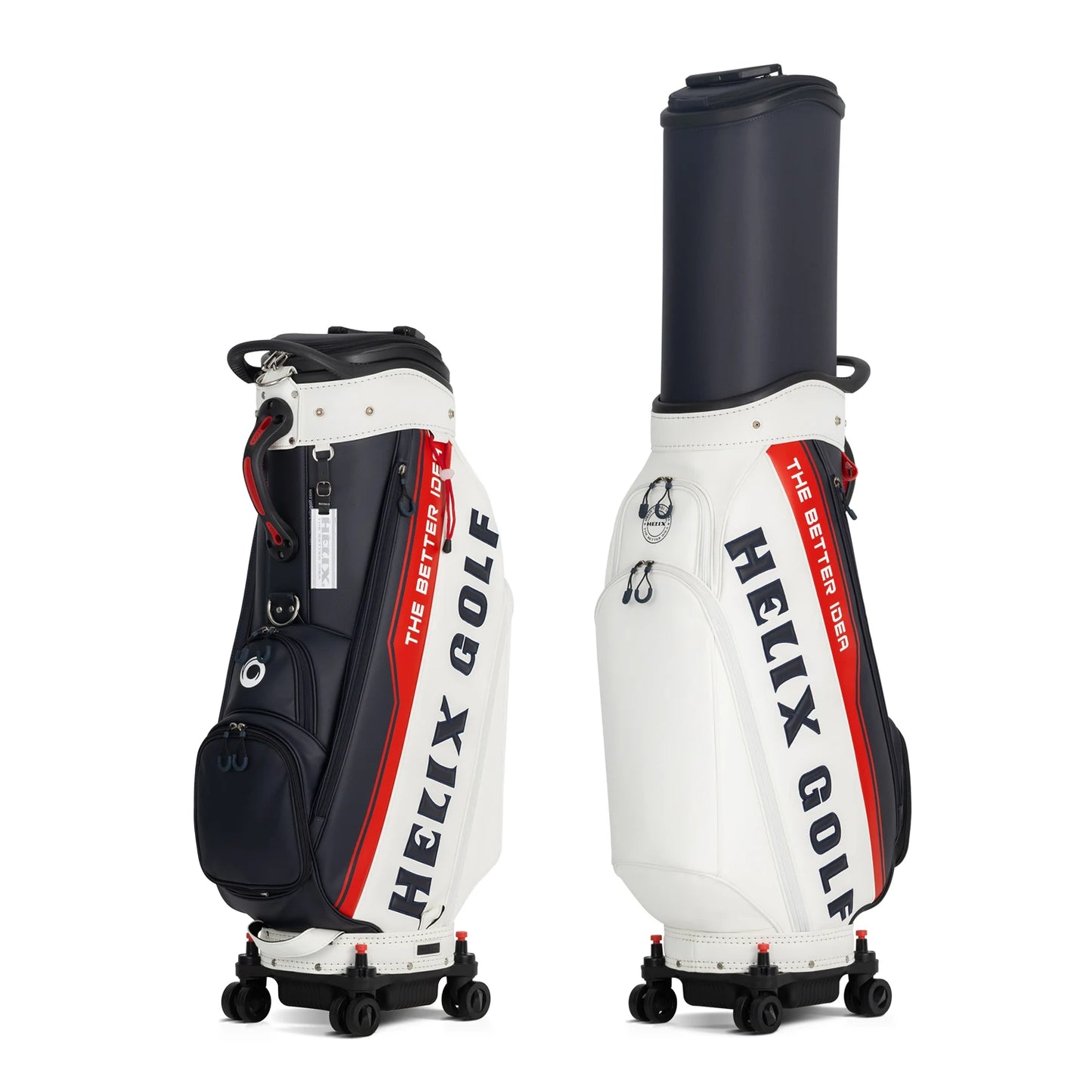 Helix Golf Bag With Wheels And Retractable Cover For Travel
