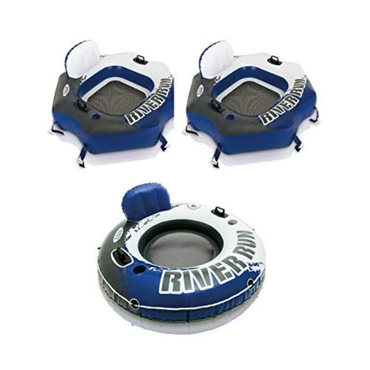 Connect Inflatable Floating Tubes Two Pack With One Person Tube