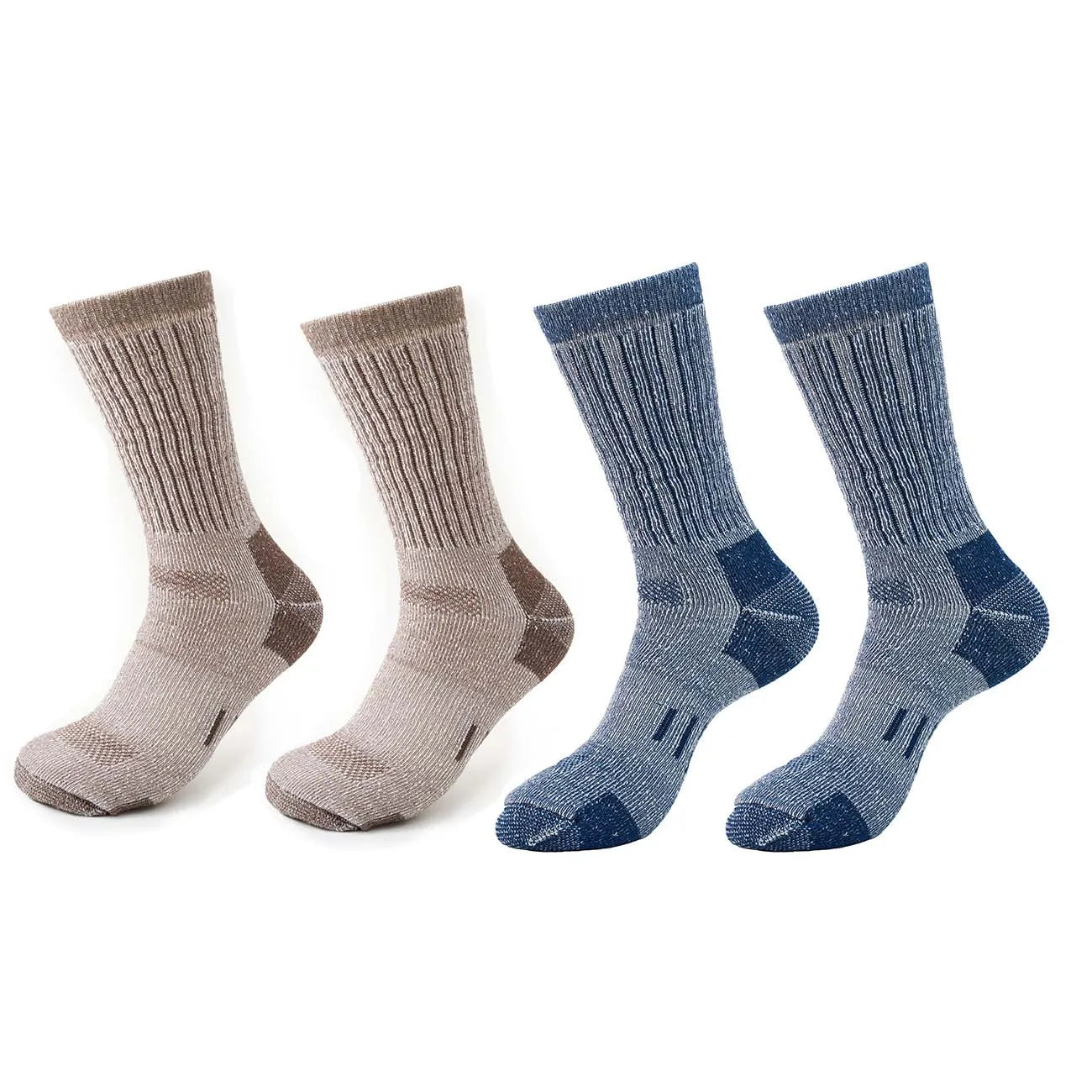 Men Merino Wool Hiking Socks Crew Thermal Boot Socks