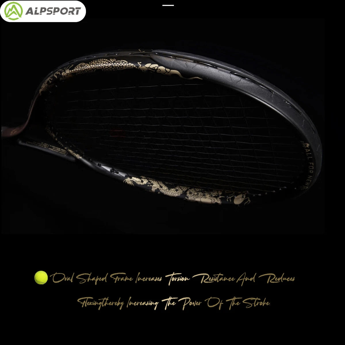 ALPSPORT JL Carbon Fiber Tennis Racket For Teens And Students