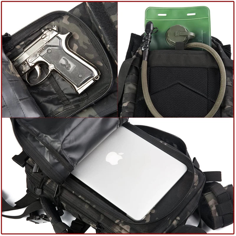 Tactical Backpack Military Molle Rucksack for Hiking and Travel