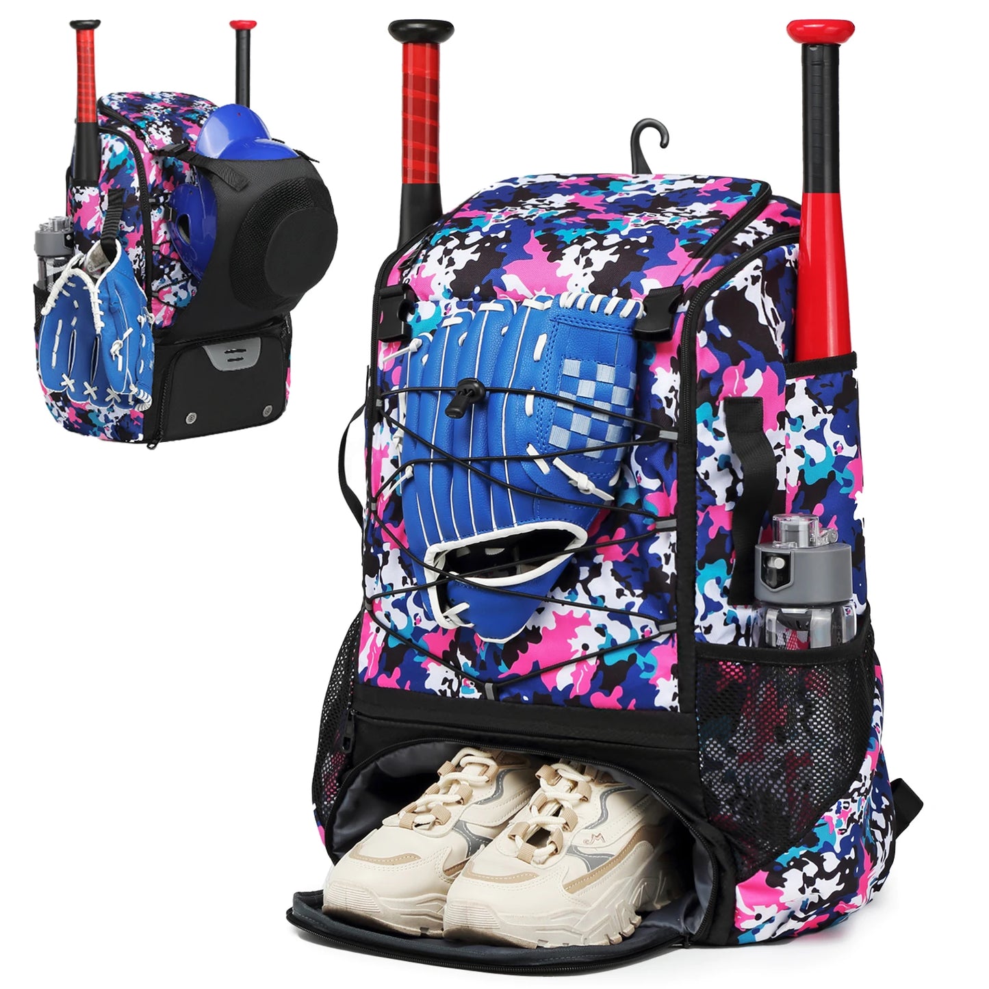 Youth Baseball Equipment Backpack With Shoe Compartment