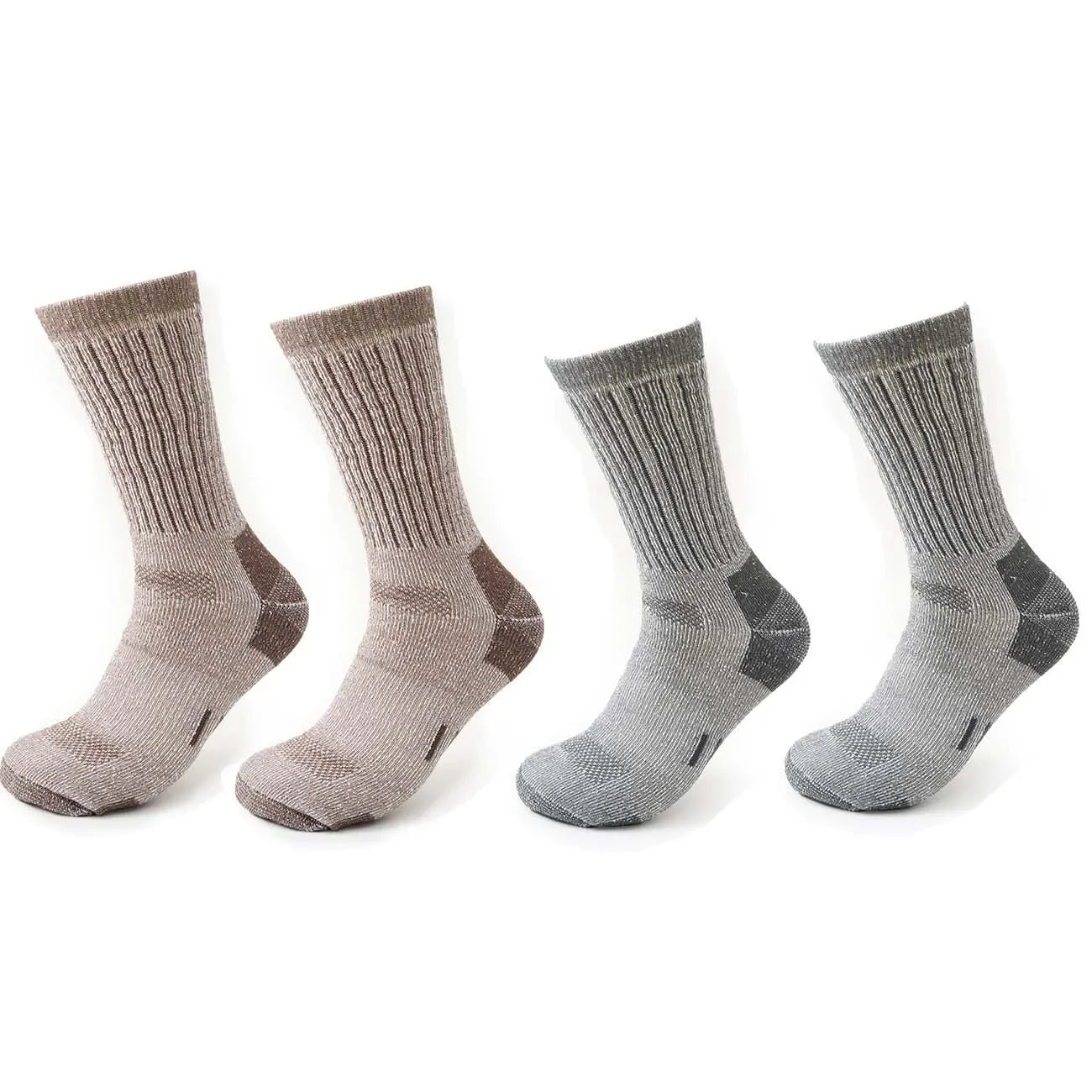 Men Merino Wool Hiking Socks Crew Thermal Boot Socks