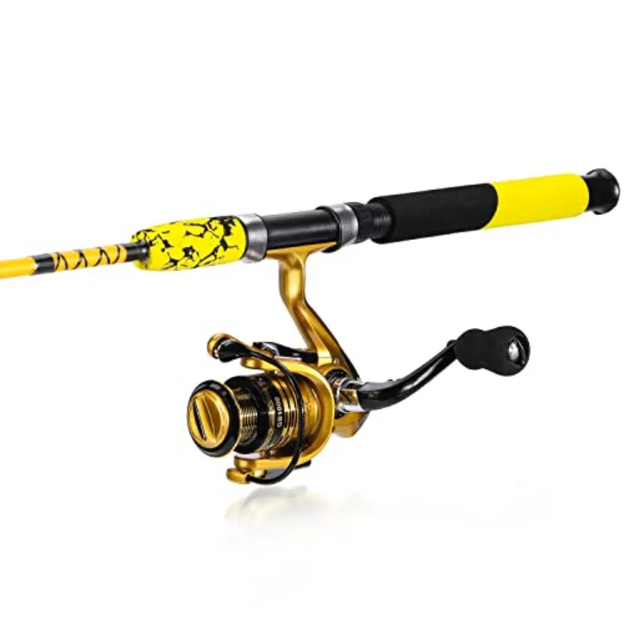 Hign-concerned Durable Spinning Reel And 2-Piece Fishing Rod Combo